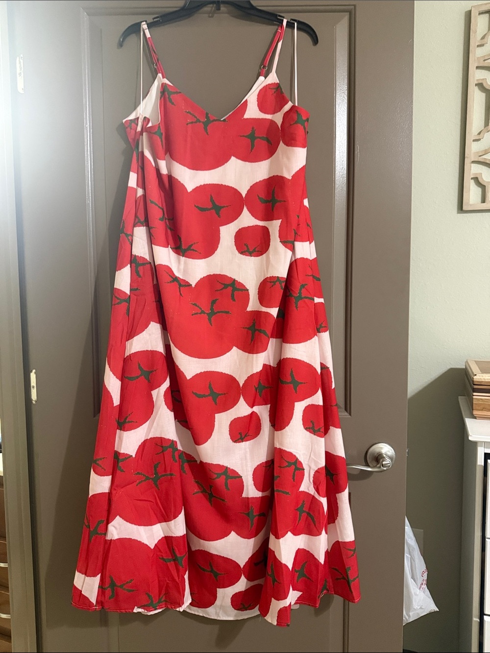 Polagram Linen Tomato Maxi Dress